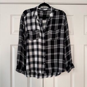 Rock & Republic Plaid Button Down Shirt Size Large